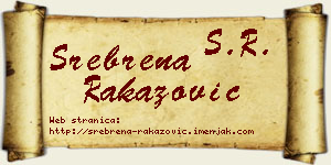 Srebrena Rakazović vizit kartica